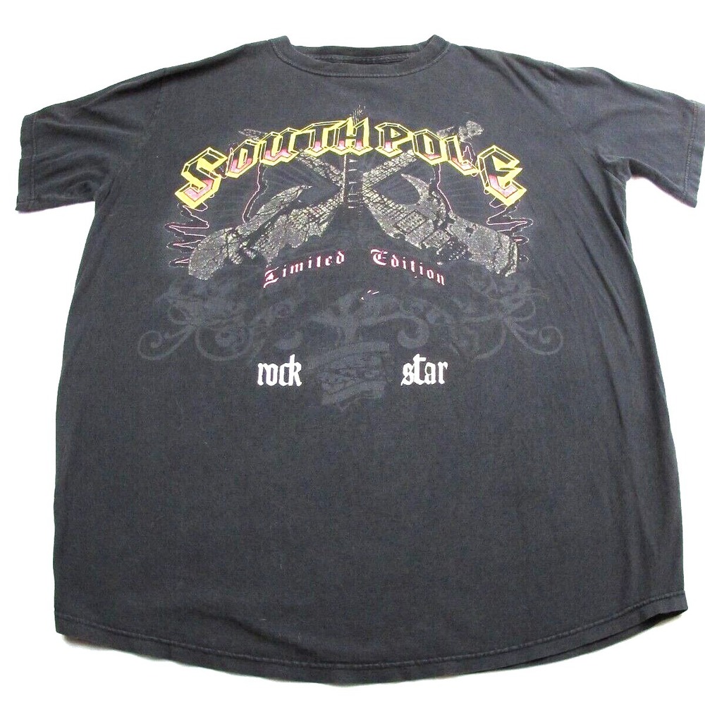 South Pole Black Tshirt‎ Size Large